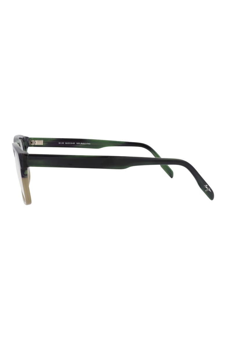 56mm Square Optical Glasses, Alternate, color, GREEN GREEN TRANSPARENT