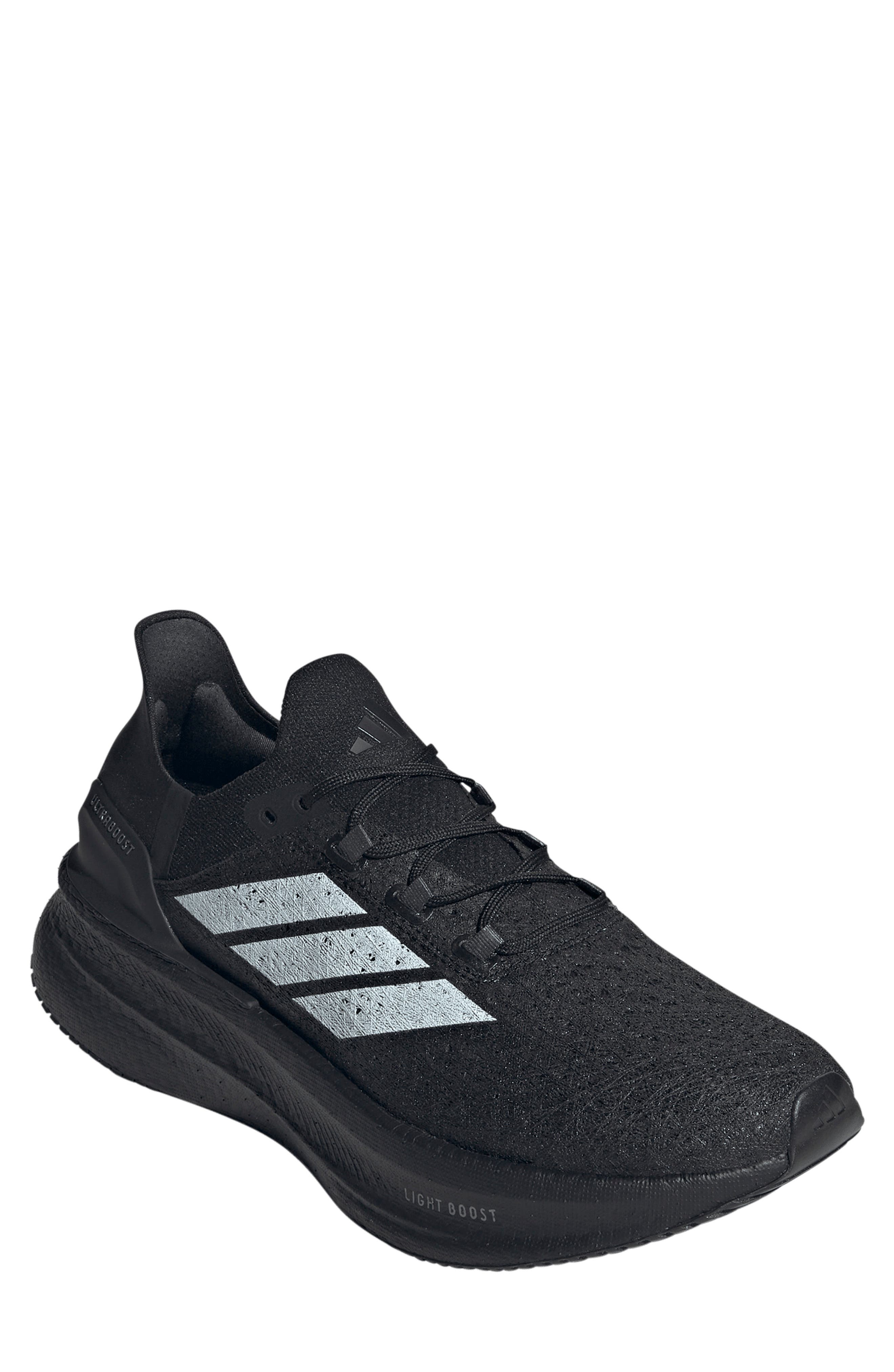 adidas Gender Inclusive Ultraboost 5 Strung Running Shoe, Main, color, Black/ White/ Iron Metallic