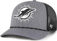 '47 Men's '47 Heather Charcoal Miami Dolphins Carbon Rope Trucker Adjustable Hat