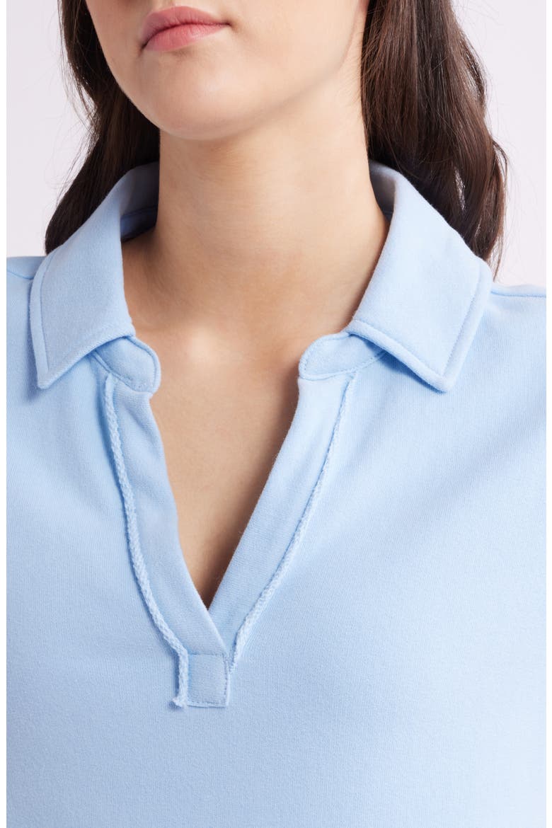 Marina Del Mar Cotton Brushed Fleece Minidress, Alternate, color, CHAMBRAY BLUE