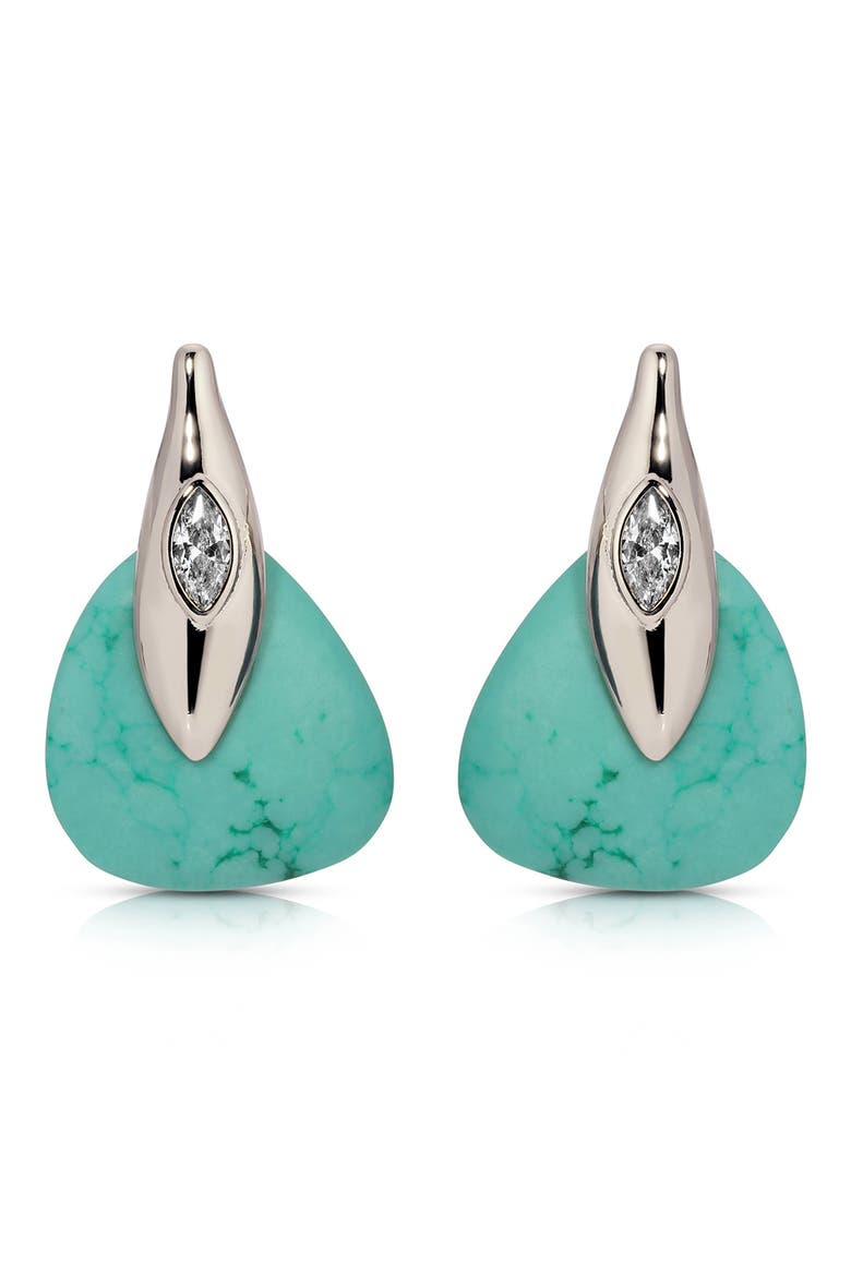 Solstice Earrings, Main, color, TURQUOISE AND SILVER