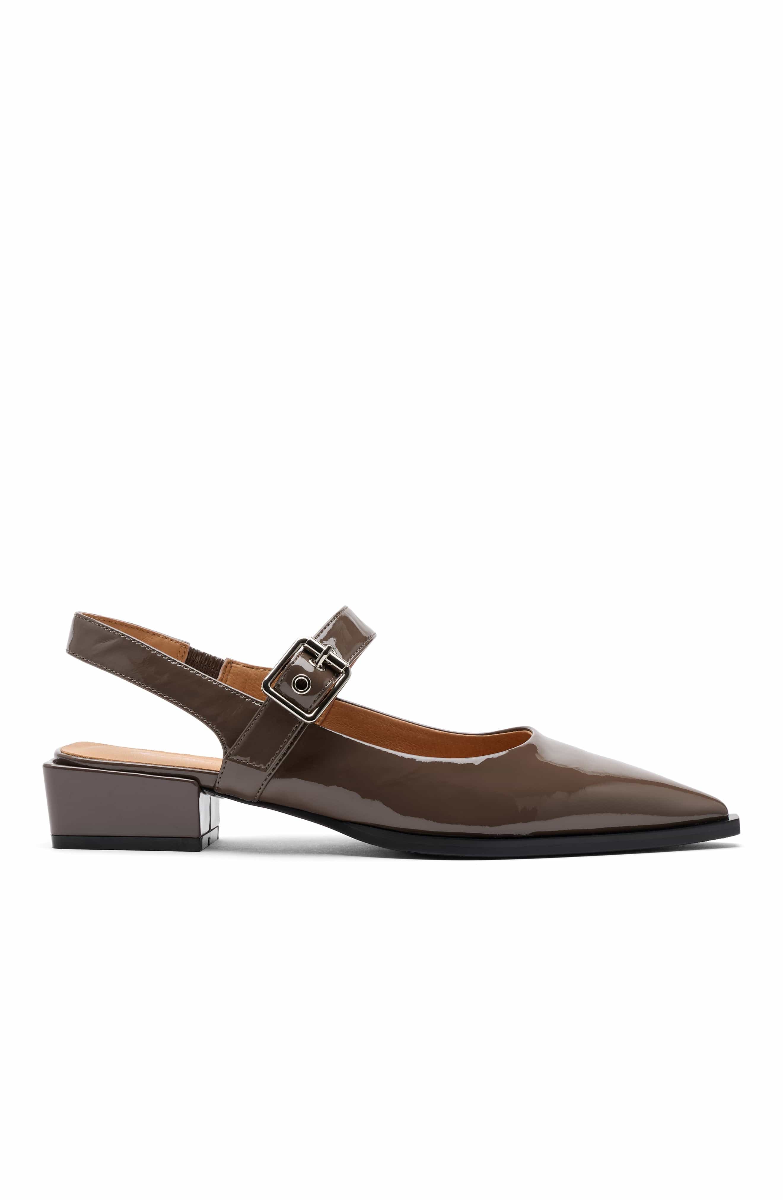 MARC NOLAN Chelsea Leather Slingback Block Heels, Main, color, Taupe Patent