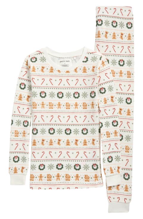 Kids' Holiday Treats Fair Isle Print Fitted Two-Piece Pajamas (Toddler & Little Kid)