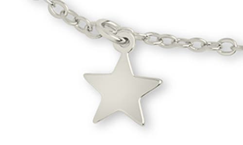Sterling Forever Sabina Star Charm Anklet In Metallic