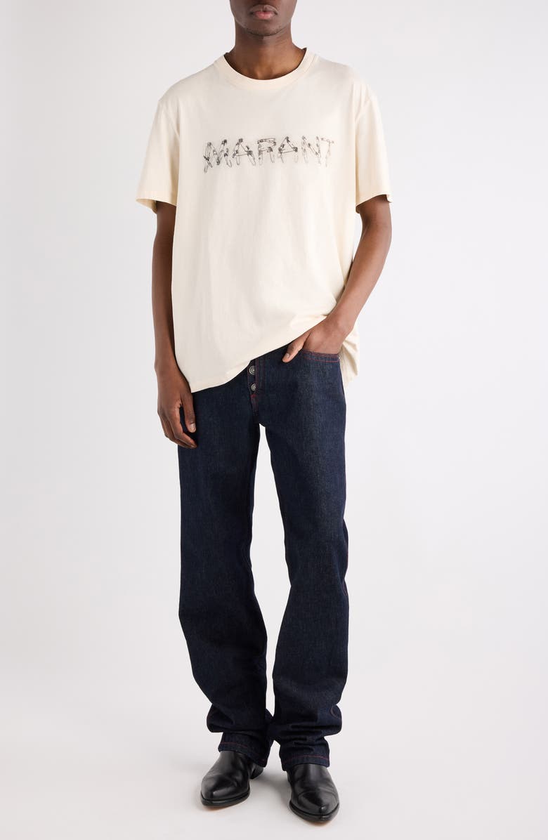 Isabel Marant Jeffrey Relaxed Straight Leg Jeans, Alternate, color, Dark Midnight