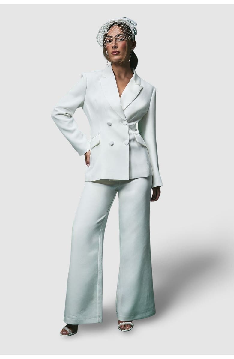 Coast Bridal Tailored Wide Leg Trousers, Alternate, color, Ivory