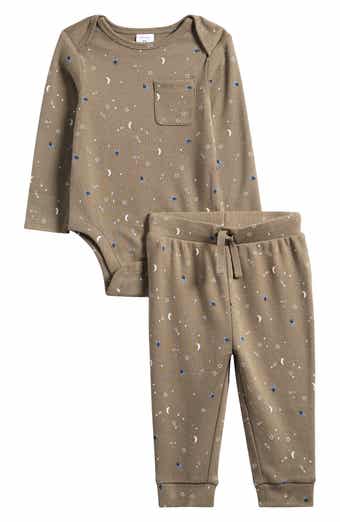 Deux Par Deux Cotton Top with Pant Set - seasame Nougat Bear Deux Par Deux Cotton Top with Pant Set - seasame Nougat Bear