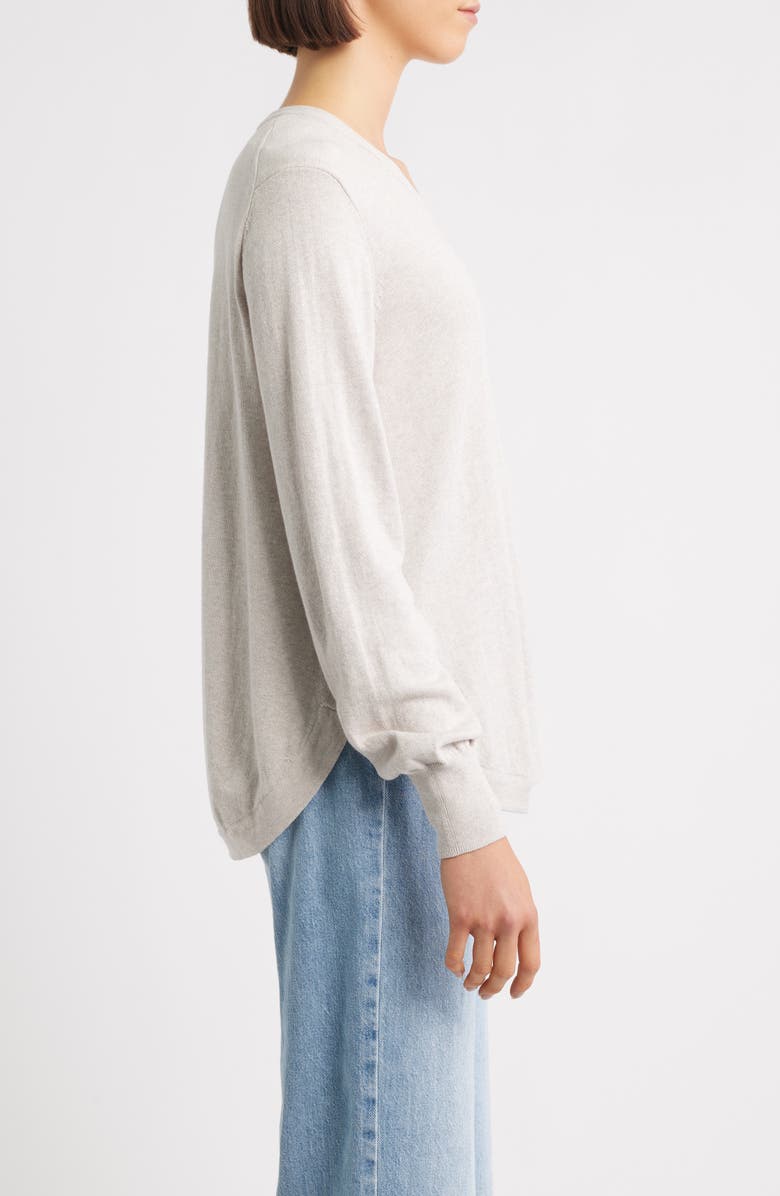 Hatley Oatmeal Cotton & Cashmere Sweater, Alternate, color, Oatmeal