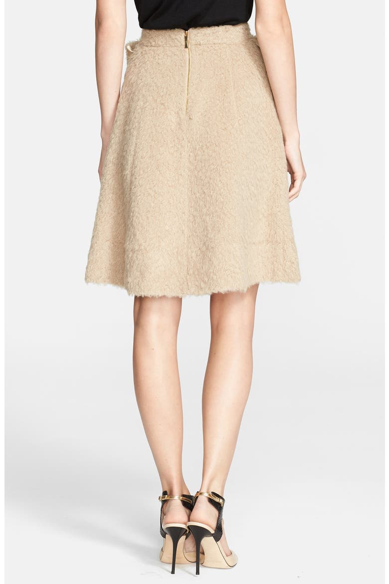 'lee' bow detail a-line skirt, Alternate, color, CAMEL