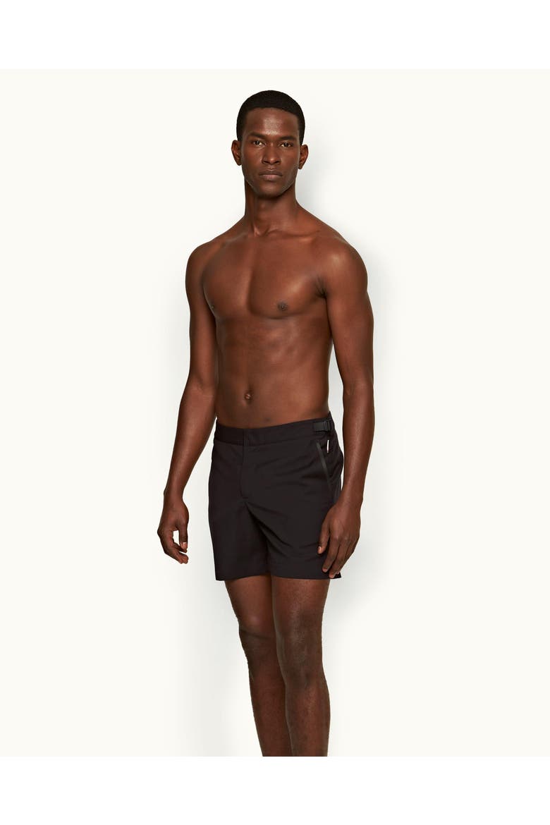 Bulldog Bonded Mid-Length Classic Fit Swim Shorts, Alternate, color, NIGHT IRIS