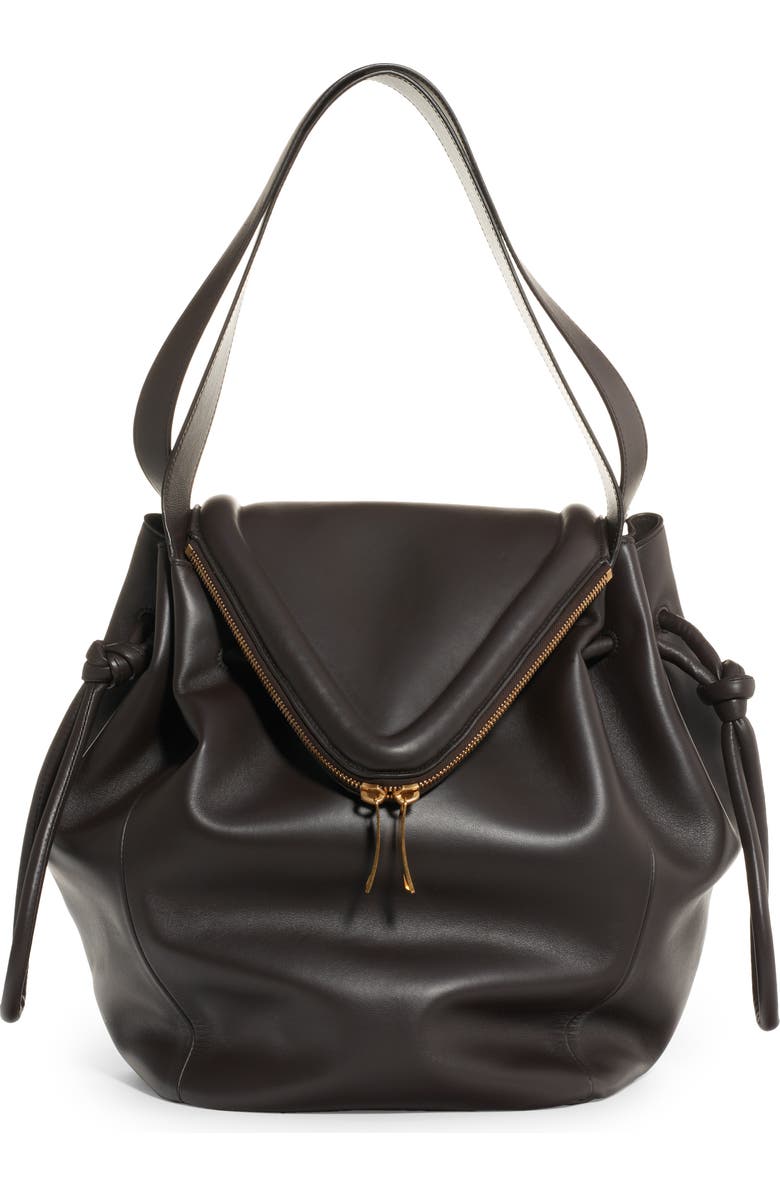 Bottega Veneta Triangle Flap Leather Top Handle Bag, Main, color,
