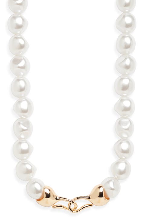 Faux Pearl Necklace