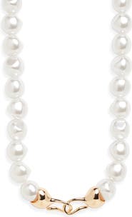 Open Edit Faux Pearl Necklace