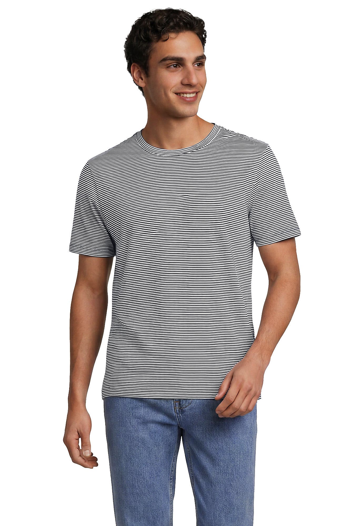 selected Radiant Navy Micro Stripe