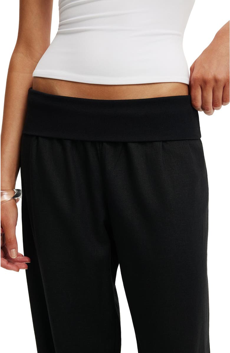 Cotton On Women's Haven Fold Over Pant, Alternate, color, Black