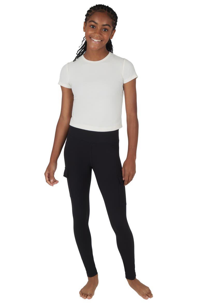 Kids' 2-Pack Cargo Pocket Leggings, Alternate, color, BLACK/ BLACK