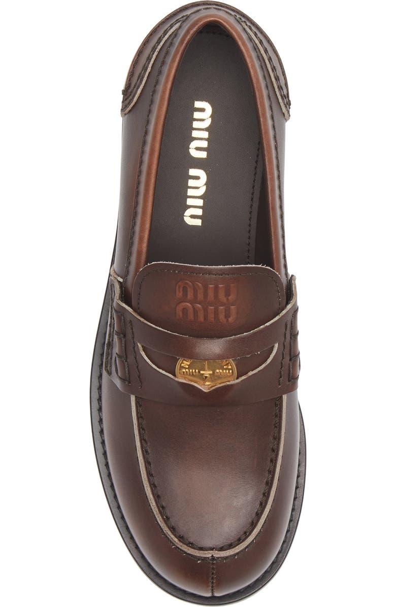 Miu Miu Penny Loafer, Alternate, color, F0192 Ebano
