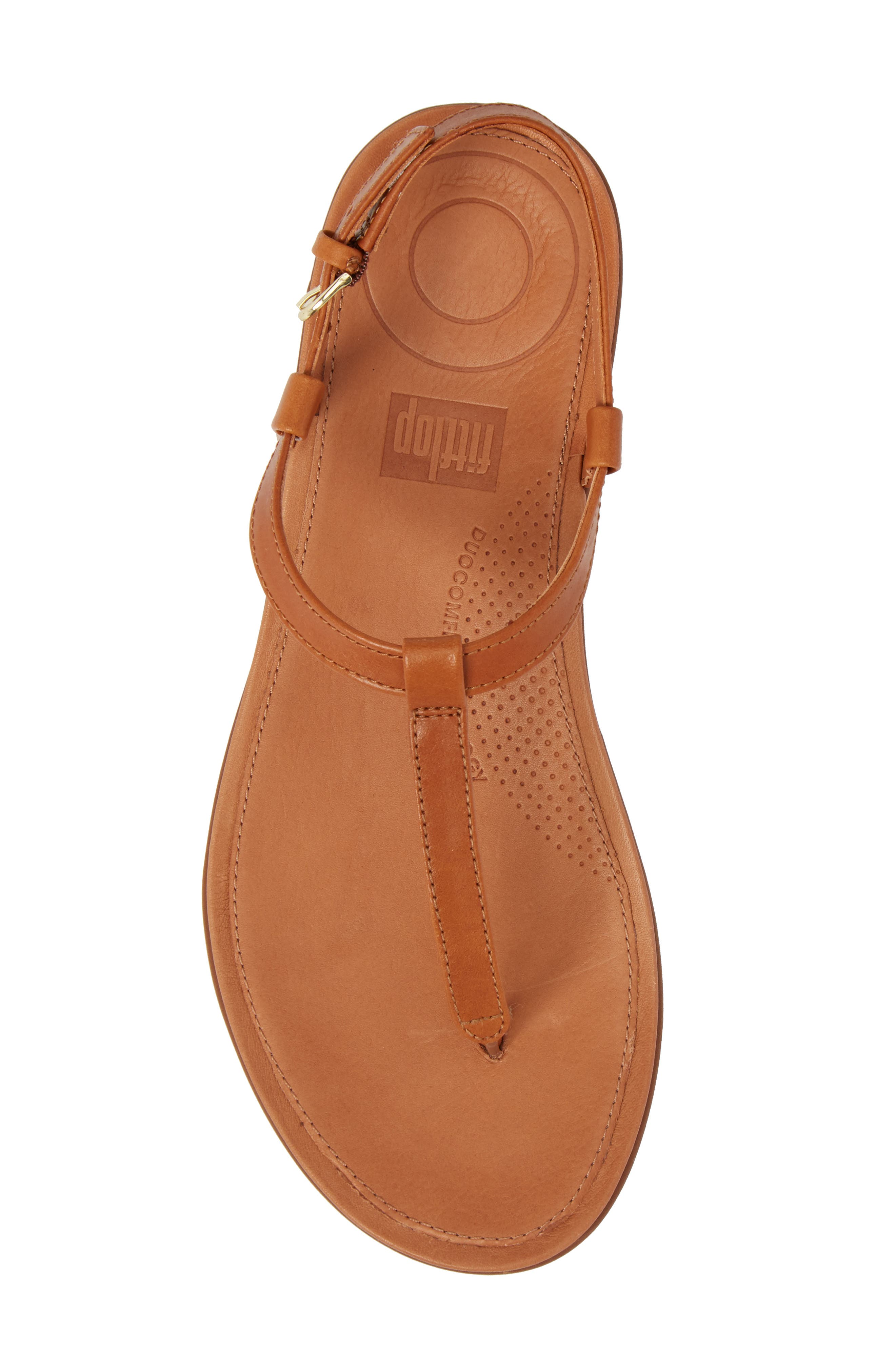 Tia Thong Sandal, Alternate, color, CARAMEL LEATHER