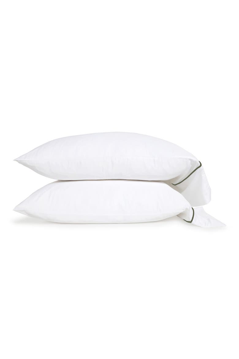 Sheena Set of 2 Sateen Pillowcases, Main, color, MOSS