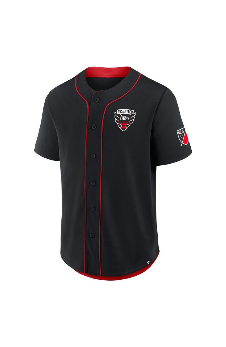 FANATICS Men's Fanatics Black D.C. United Injury Time Baseball Jersey, Alternate, color, 