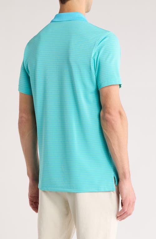 Brooks Brothers Feeder Stripe Performance Knit Polo In Blue/green