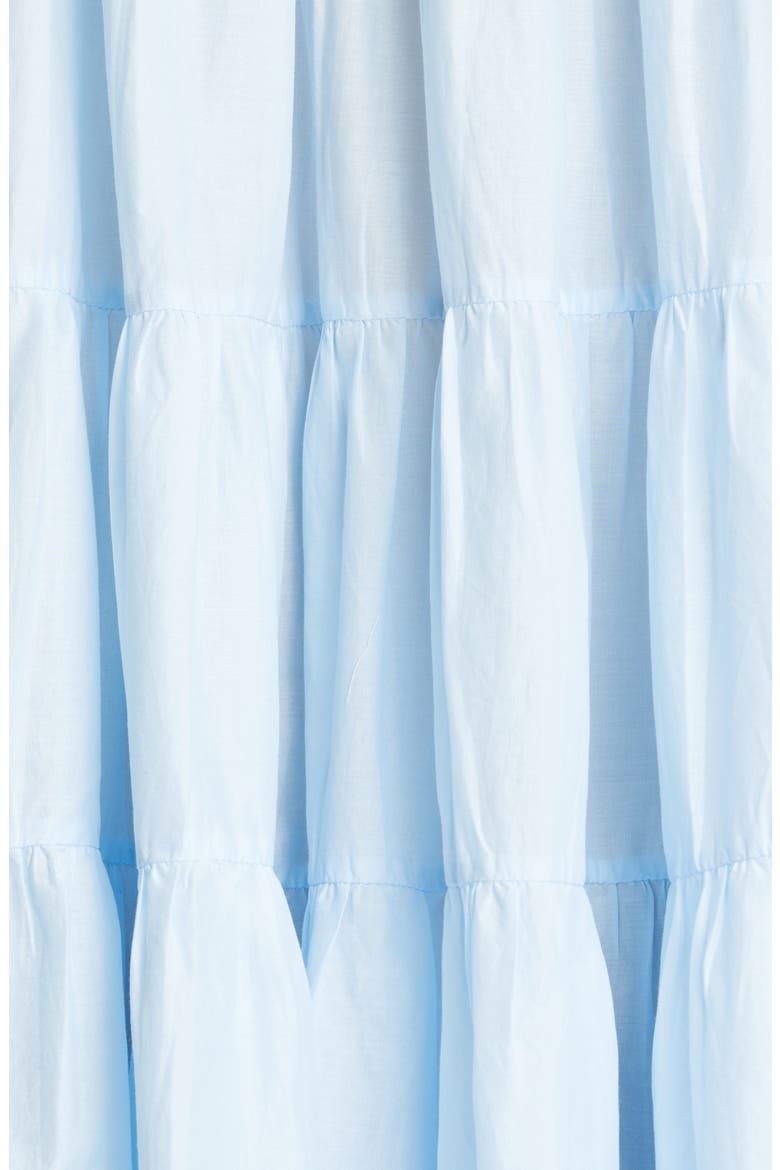 Soliman Tiered Long Sleeve Babydoll Dress, Alternate, color, LIGHT BLUE
