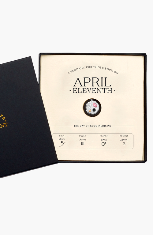 Birthdate Co. The April Birthdate Silver Pendant In April 11th - Silver