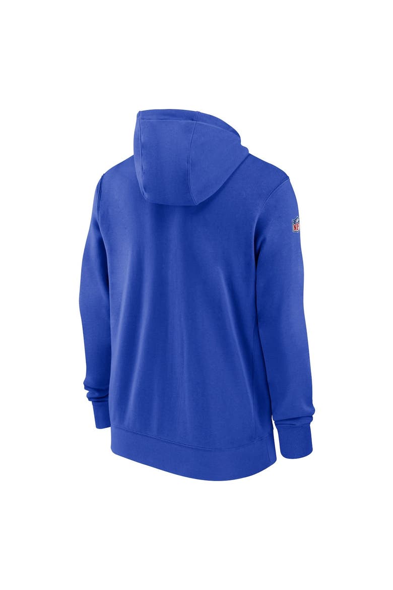 Men's Nike Royal Los Angeles Rams Sideline Club Performance Full-Zip Hoodie, Alternate, color, Royal