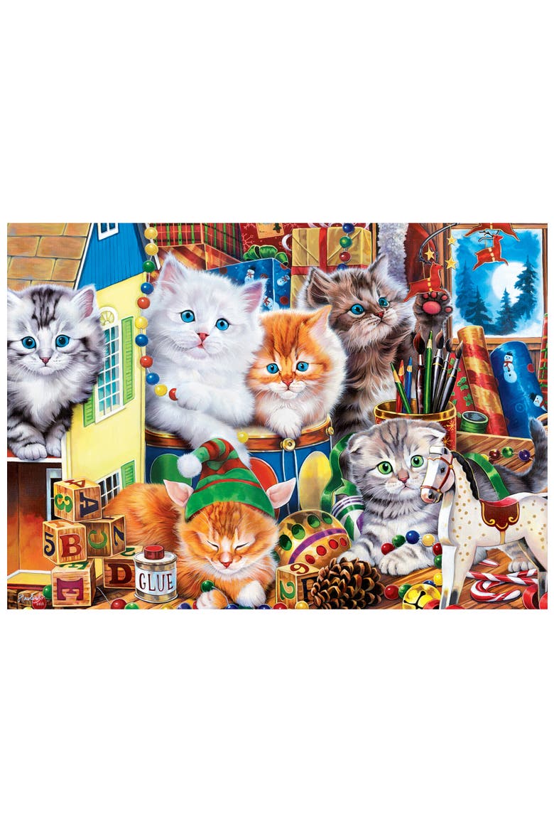Whisker Wishes 500 Piece Glitter Puzzle, Alternate, color, Multicolor