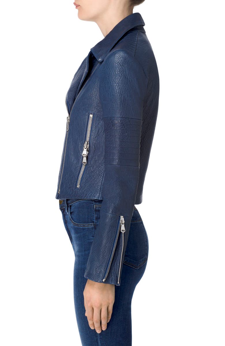 J Brand Aiah Leather Moto Jacket, Alternate, color, 
