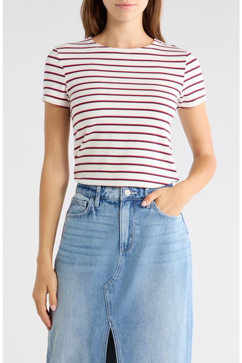 Ressi Stripe Crew T-Shirt, Main, color, RED/ NVY/ WHT STRIPE