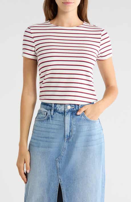 Ressi Stripe Crew T-Shirt