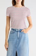 L'AGENCE Ressi Stripe Crew T-Shirt
