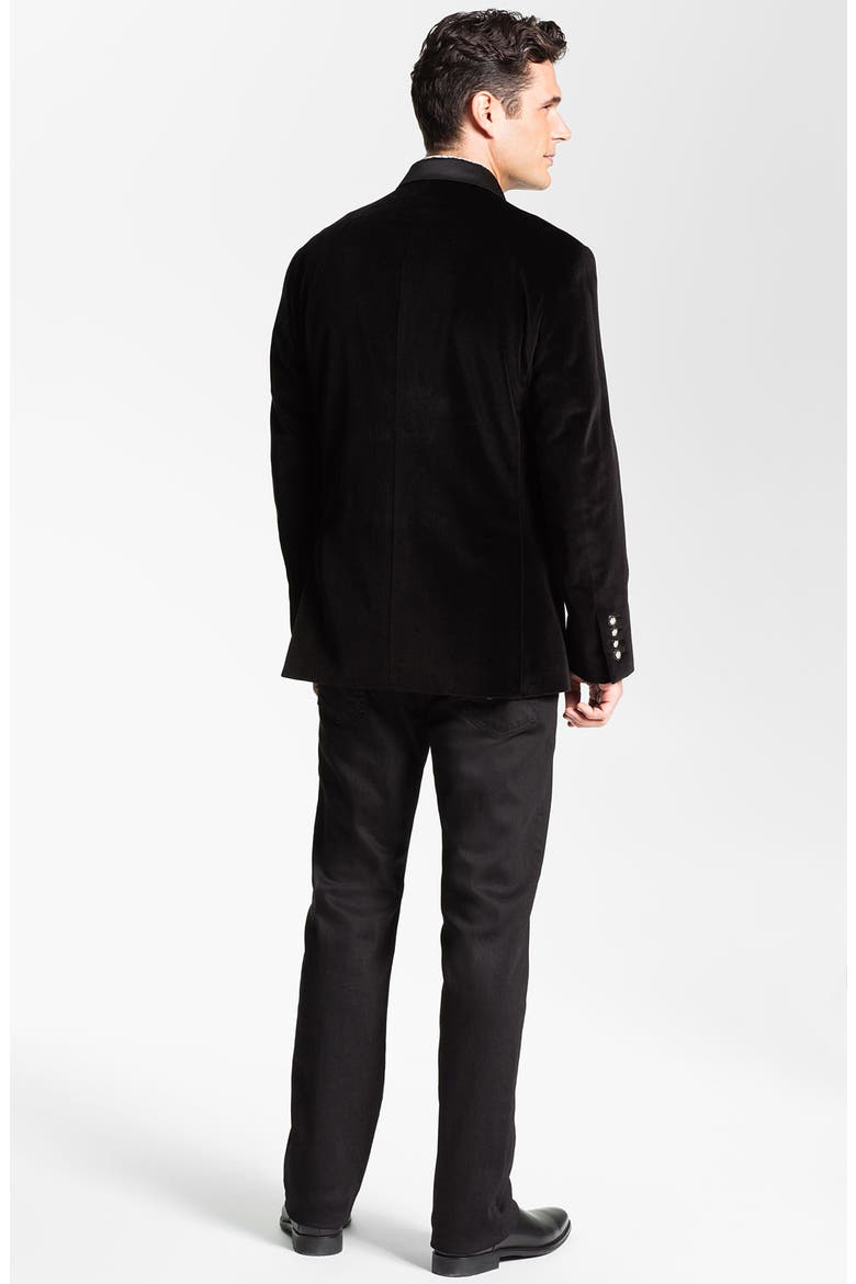'Protégé' Straight Leg Jeans, Alternate, color, BLACK OVERDYE