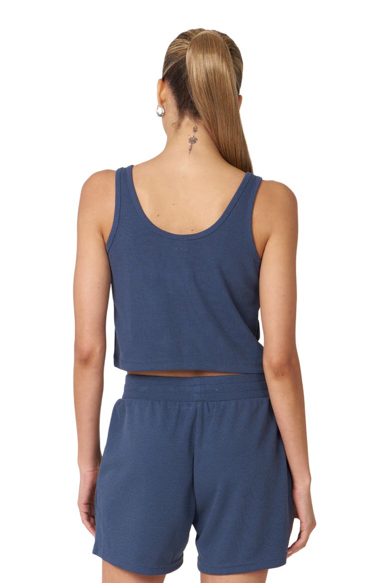 Retreat Waffle Tank, Alternate, color, Navy
