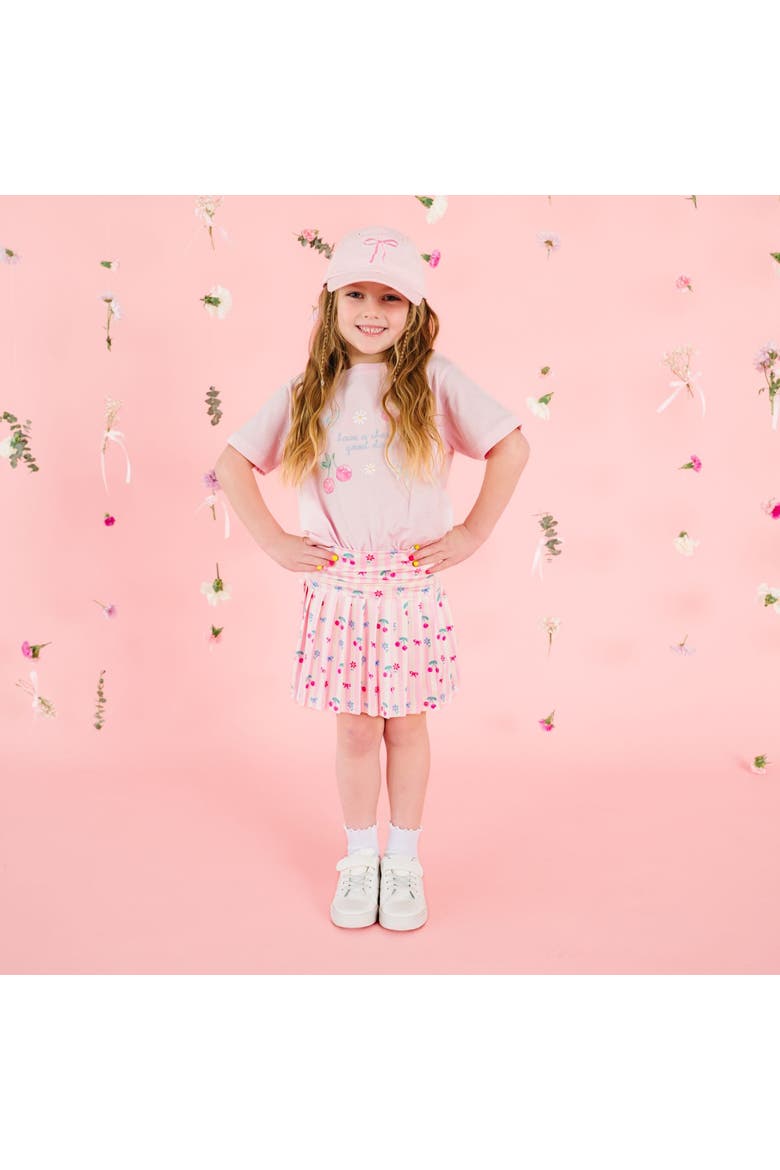 Pink Bow Patch Baseball Hat, Alternate, color, Ballet Pink