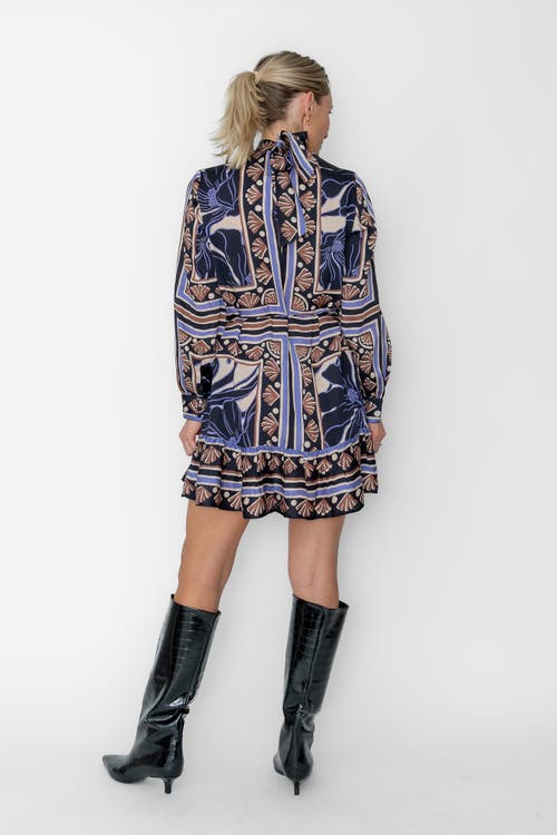 West Of Elaine Mini Dress In Blue