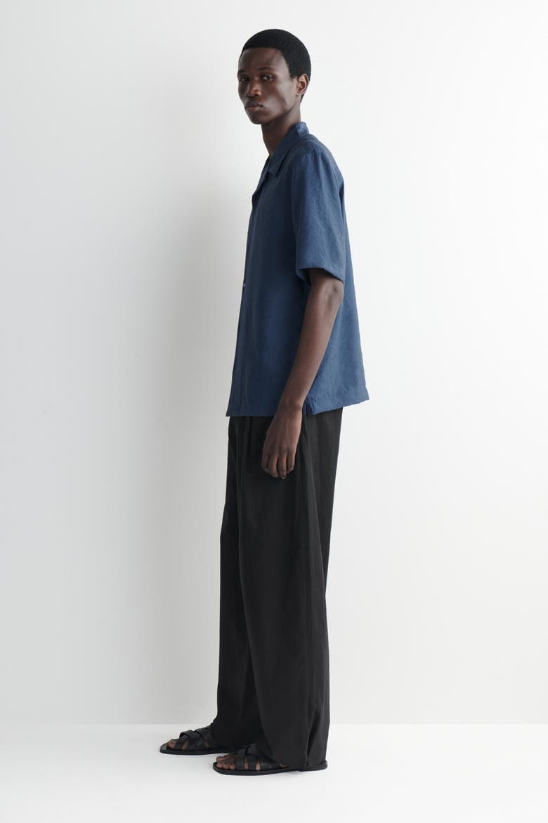 Camp-collar Shirt, Alternate, color, BLUE