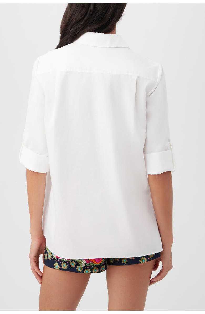 Trina Turk Portrait Cotton Poplin Top, Alternate, color,