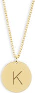 MESHMERISE Initial Disc Pendant Necklace