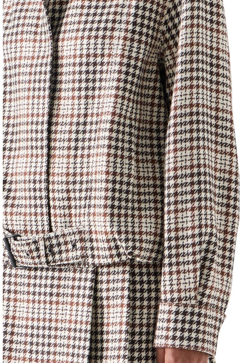 Wool Blend Tweed Check Blouson, Alternate, color, WINTER WHITE-ESPRESSO