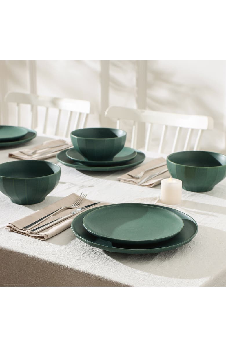 Stone Lain Rio Stoneware 12-Piece Dinnerware Set, Alternate, color, Green