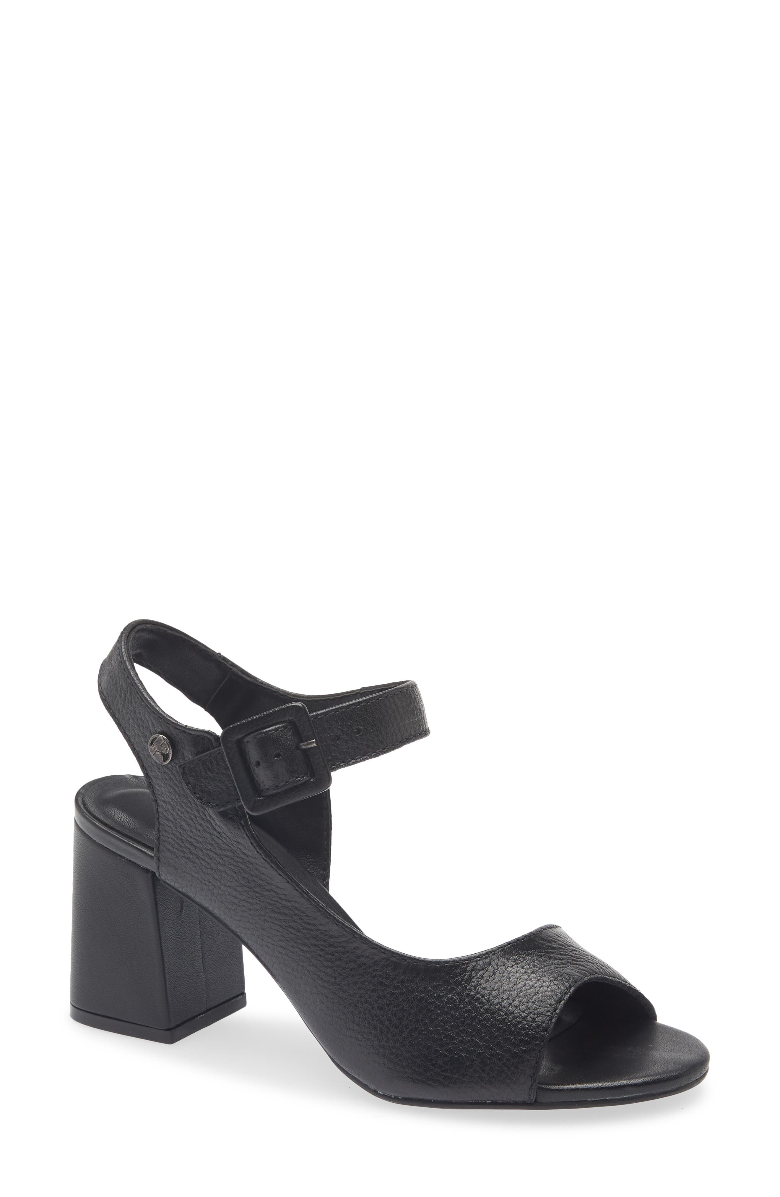 Bottero Block Heel Sandal, Main, color, Preto