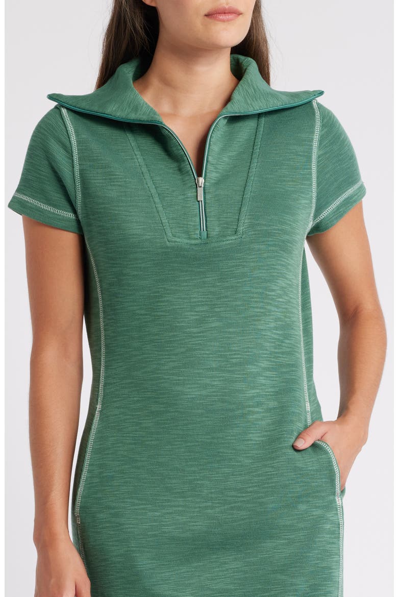 Tobago Bay Half Zip Dress, Alternate, color, DK SPEARMINT