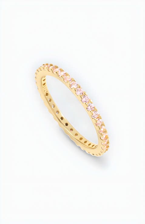 October Birthstone Eternity Stacking Ring