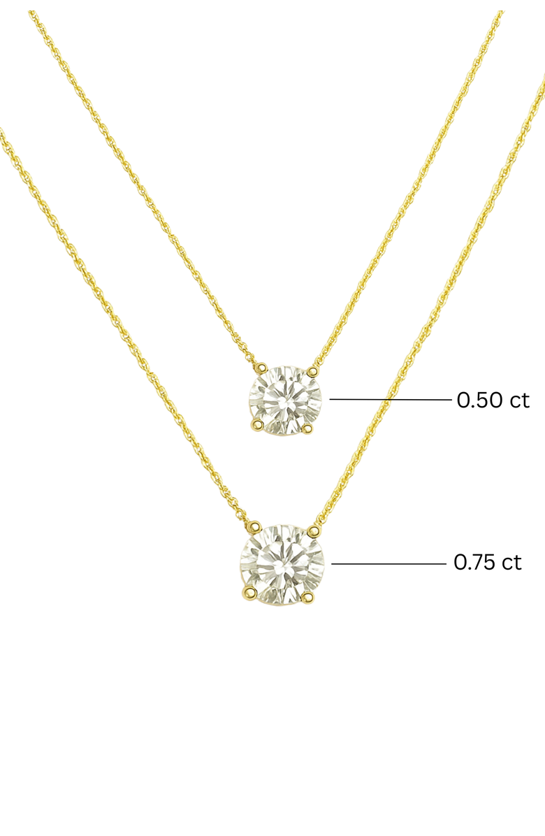 LuvMyJewelry Apollo 14K Yellow Gold Round Lab Grown Diamond Pendant - 0.50 Ctw, Alternate, color, 14K Yellow Gold