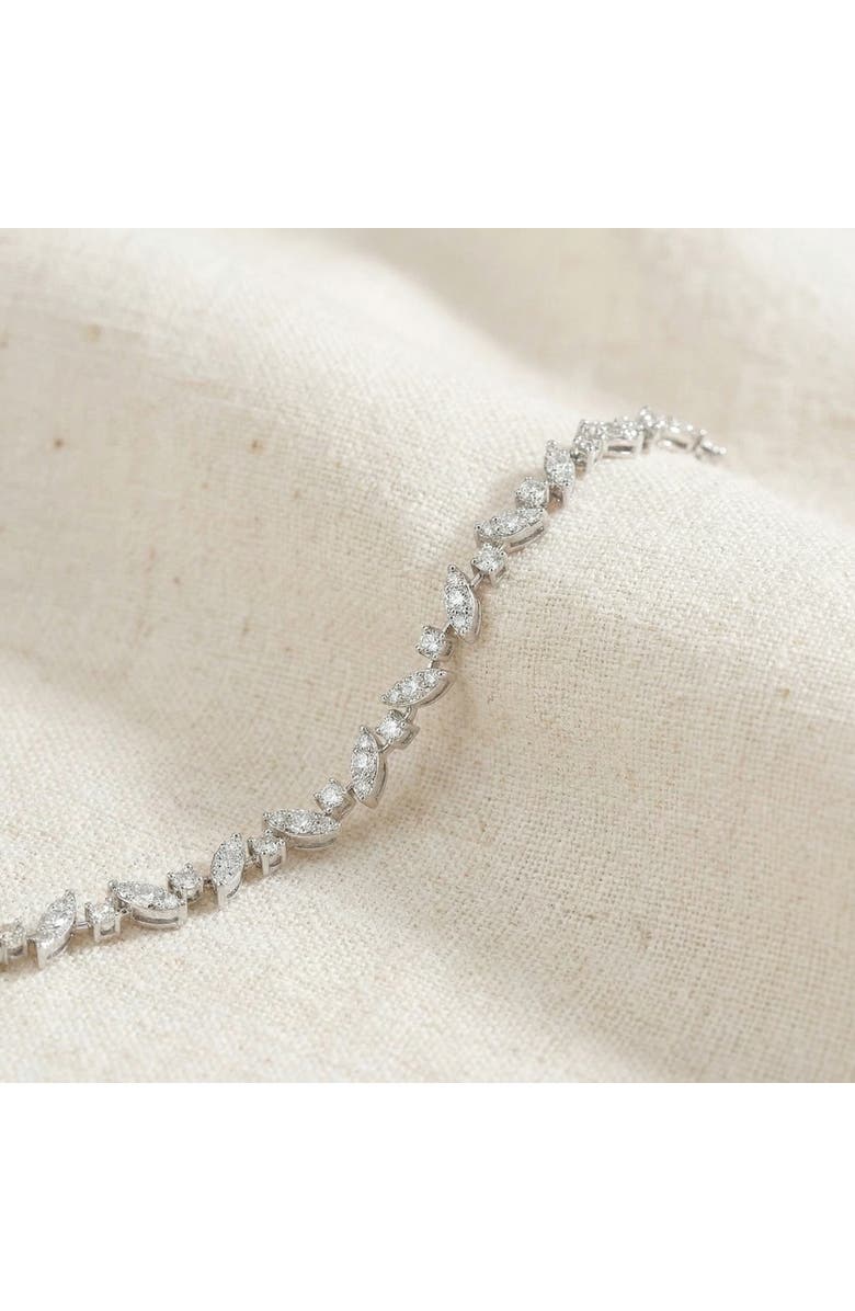 Bliss Diamond 3.70Ct 14k Gold Diamond Tennis Bracelet 7" Lab Grown, Alternate, color, 14K White Gold