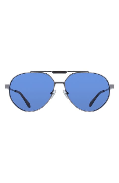 62mm Oversize Aviator Sunglasses