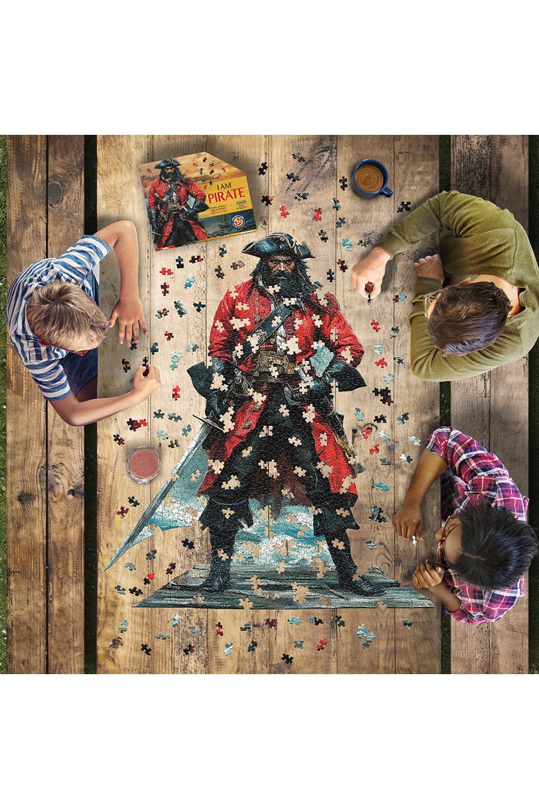 I Am Pirate 1000 Piece Character Shaped Jigsaw Puzzle, Alternate, color, Multicolored