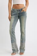 JADED LONDON Cooper Beaded Wide Leg Jeans